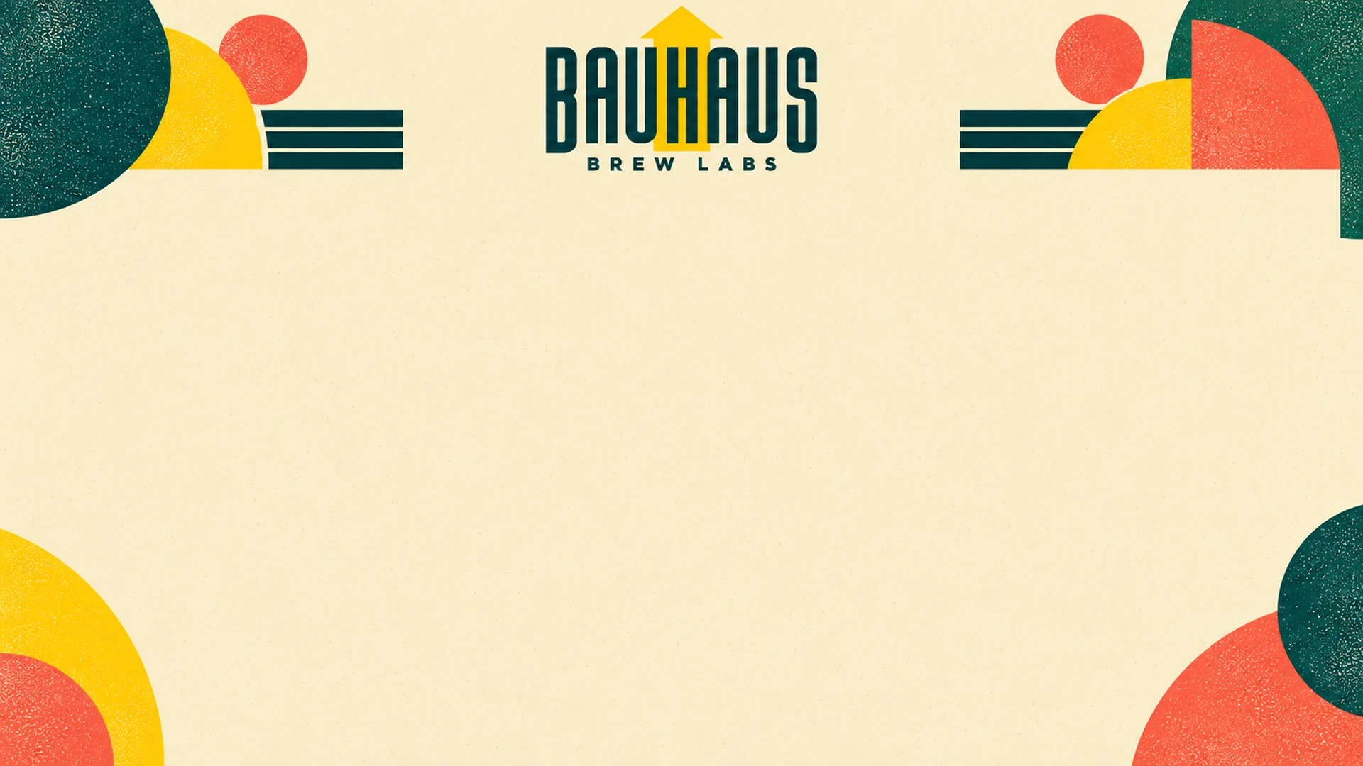 Bauhaus Brew Labs: Artwork allein, mit Platz für editierbaren Kartentext