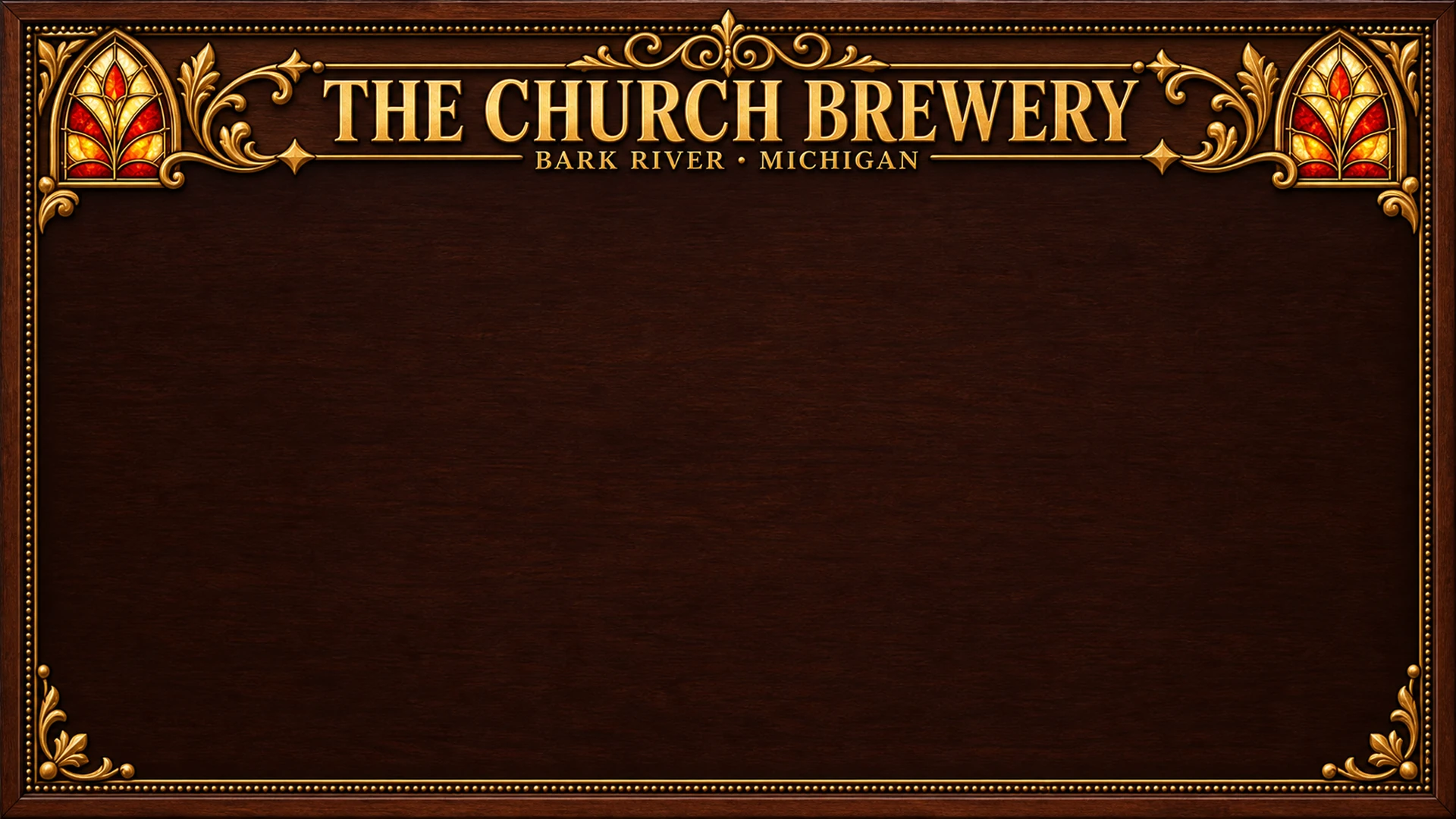 The Church Brewery: ausschließlich Grafiken mit Platz für bearbeitbaren Kartentext